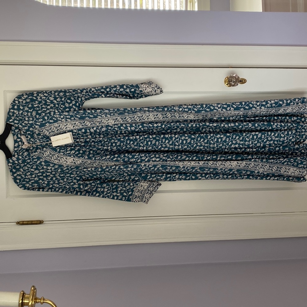 Natalie Martin Fione maxi dress pomegranate teal size small